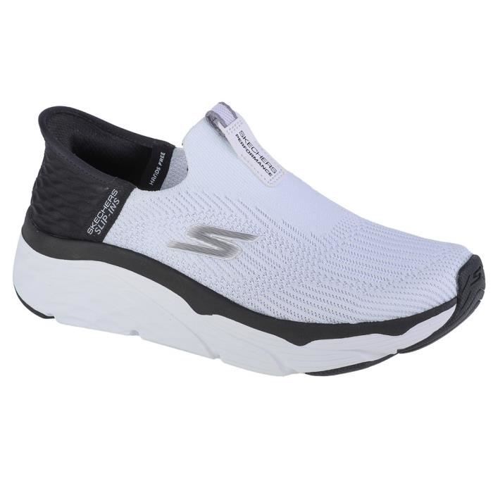 chaussures de running skechers max cushioning elite smooth transition - femme - blanc - 128571wbk