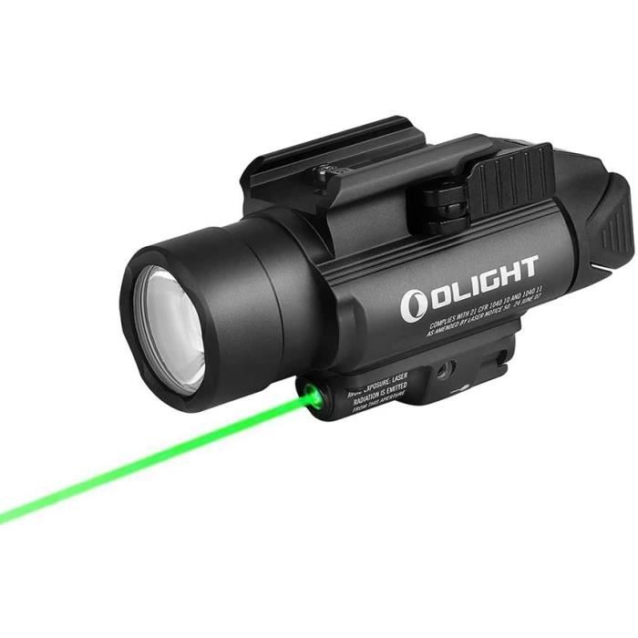 OLIGHT BALDR Pro Lampe pour AIRSOFT Sortie 1350 Lumens 260 Mètres avec Laser Vert Batteries 3V