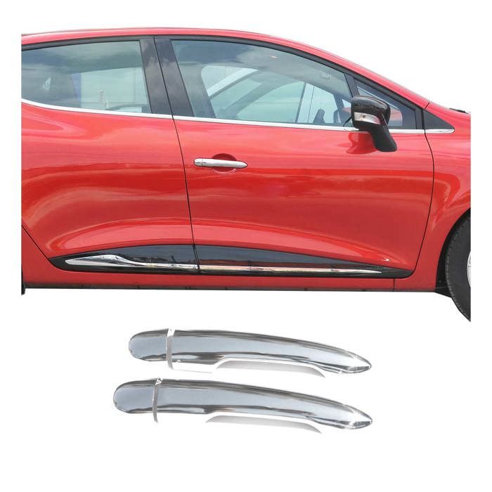 Baguette De Coffre OMAC Compatible Renault Clio 2012-2019 - Acier Inoxydable Chromé Protection Hayon