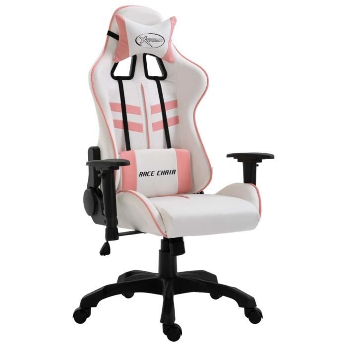 Chaise De Jeu Rose Pu Fauteuil Gamer Siege Gaming Prix Pas Cher Cdiscount
