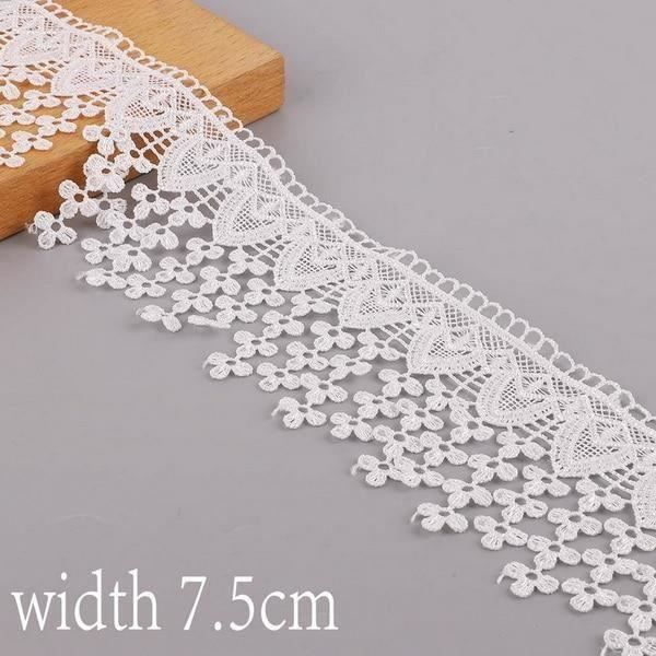 Ruban Dentelle Auto-adhésif - Coton, Beige Et Blanc, 6 Rouleaux, Pour DIY, Mariage, Décoration