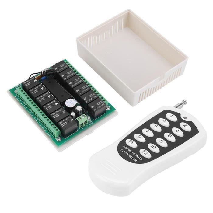Commutateur Télécommande 4 Canaux 315MHz DC 12V - Récepteur Relais Pour Porte Garage