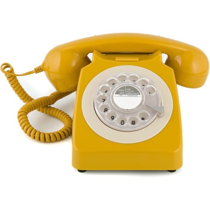 Téléphone Vintage LADY HPF – Années 70 – À Cadran – État Très Correct