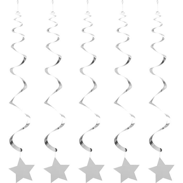 Lot De 4 Guirlandes à Pois Ronds Argentées 15,7m - Décoration Fête Mariage Anniversaire Noël