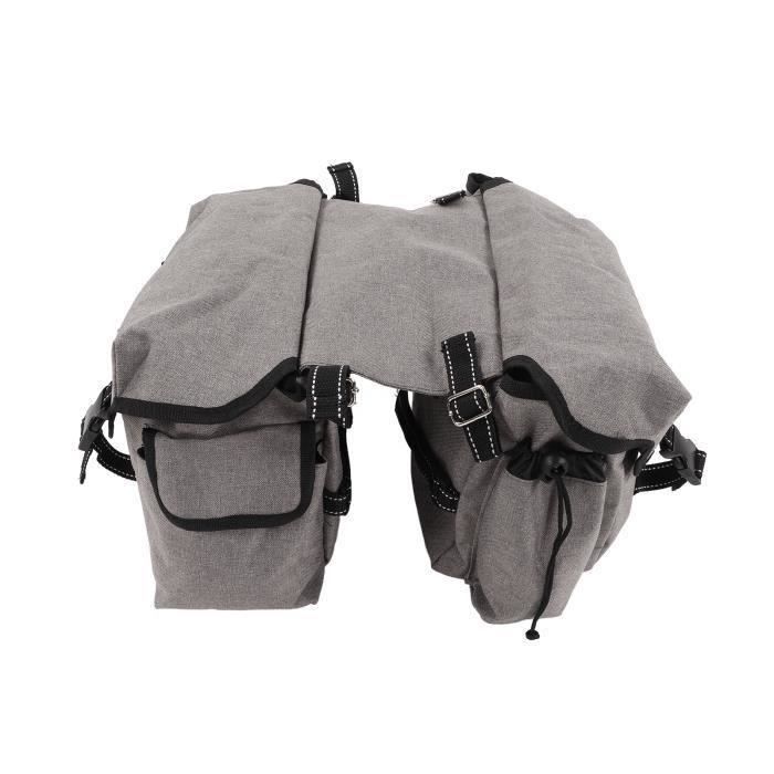 Sacoche De Selle VTT Imperméable 21x9x9.5 Cm - Tissu Oxford, Bandes Réfléchissantes - Pour Vélo Route, VTT, Pliant