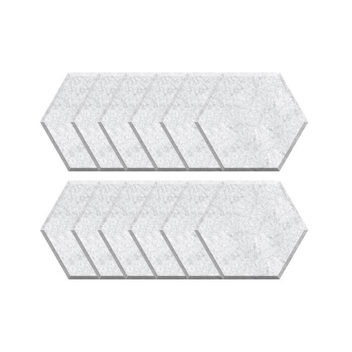 Panneaux Acoustiques Hexagonaux En Mousse - Lot De 12 (4 Cm Et 7 Cm) - Pour Studio, Bureau, Salle De Jeu, Home Cinéma