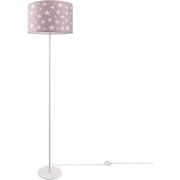 Suspension Enfant Paco Home - Abat-Jour Tissu Avec Motifs Arc-En-Ciel, Étoiles, Lions - E27