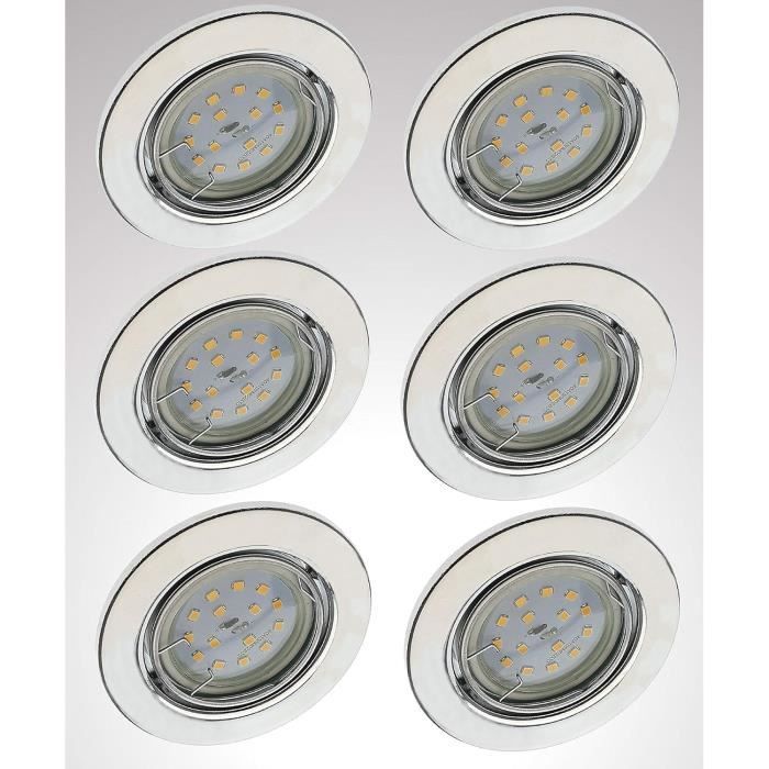 Lot De 20 Spots LED Encastrables 5W - IP44 - Température Réglable (3000K/4000K/6000K) - 230V