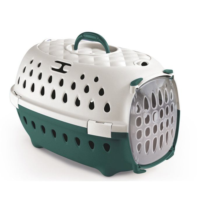 Comparer les prix de Cage de transport Smart chic verte max 6 kg pour petit chien et chat - Stefanplast 35