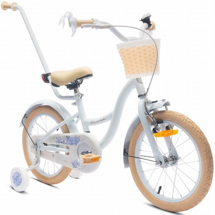 sun baby Flower Bike Vélo pour filles Blanc/Bleu 16\