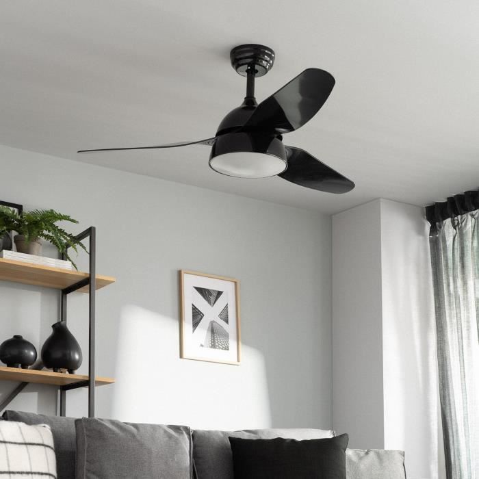 Ventilateur de Plafond LED Diabol 132cm Moteur AC Noir
