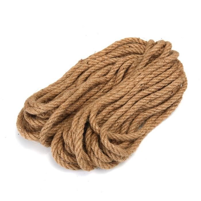 Jute Naturel Corde Ligne Chanvre Écharpe Artisanat Tordue Ficelle Tressé Pont