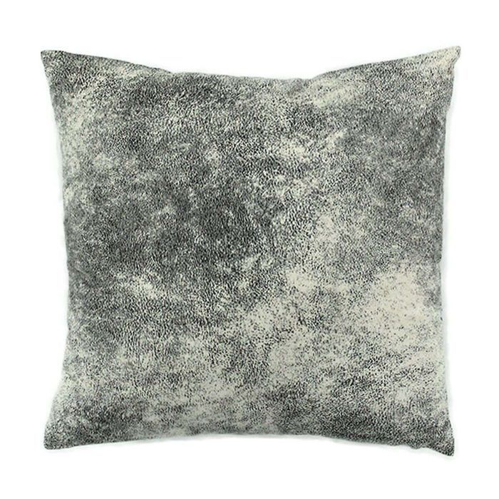 Coussin déhoussable aspect cuir blanc 40x40
