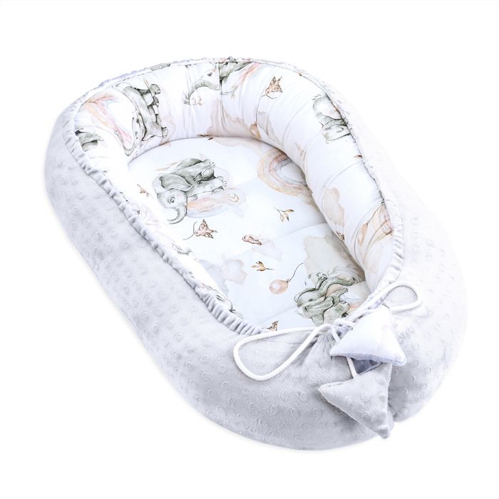 Réducteur Lit Bébé 90x50 cm - Cocoon Cale Bebe pour Lit Baby Nest Coton  avec Minky Animaux aquatiques gris clair : : Bébé et  Puériculture