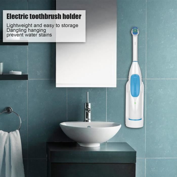 Porte Brosse à Dents Électrique Mural Lot De 2 - Support Drainable Sans Perçage Pour Salle De Bain