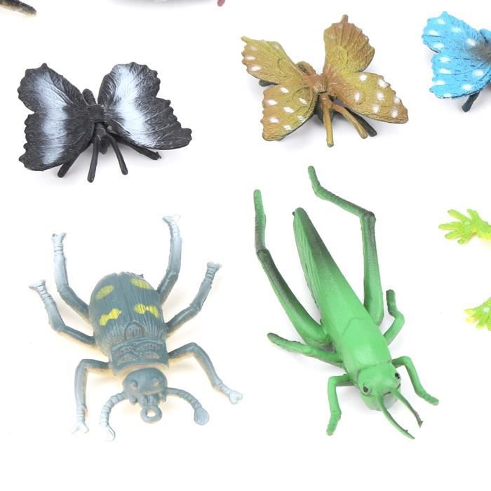 BOHS 16 Figurines D’insectes Réalistes – 2-3 Pouces, éducatif STEM, Fête, Support Gâteau, Cadeau Anniversaire