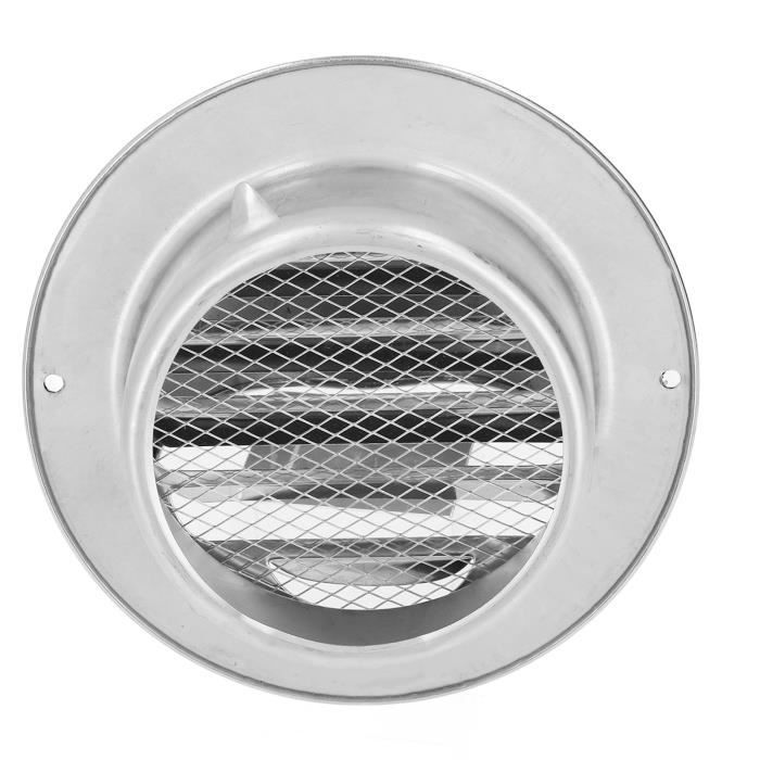 Grille d'aération de 110 mm, pare-pluie rond en acier inoxydable, couvercle d'aération de salle de bain | Leroy Merlin