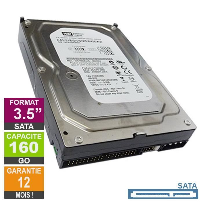 Disque dur interne 160 Go – 3,5 (pouces) – disque dur SATA (HDD