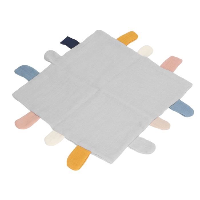 Couverture Doudou Sécurité Lapin Pour Bébé - Gaze De Coton Douce | 53x23 Cm | Cadeau Nouveau-né Apaisant