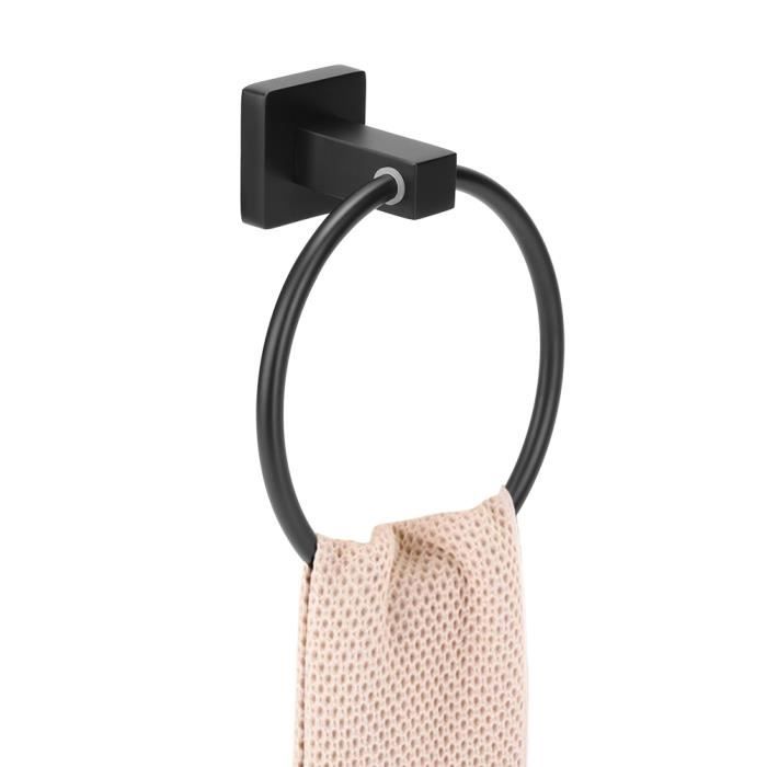 Set Porte-serviettes Et Anneau Chromé Everloc - Design Moderne Salle De Bain