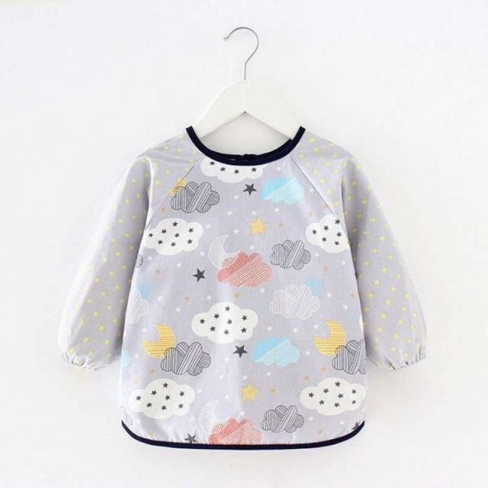 Bavoirs à Manches Longues Miracle Baby - Lot De 2, Imperméables, 6-36 Mois