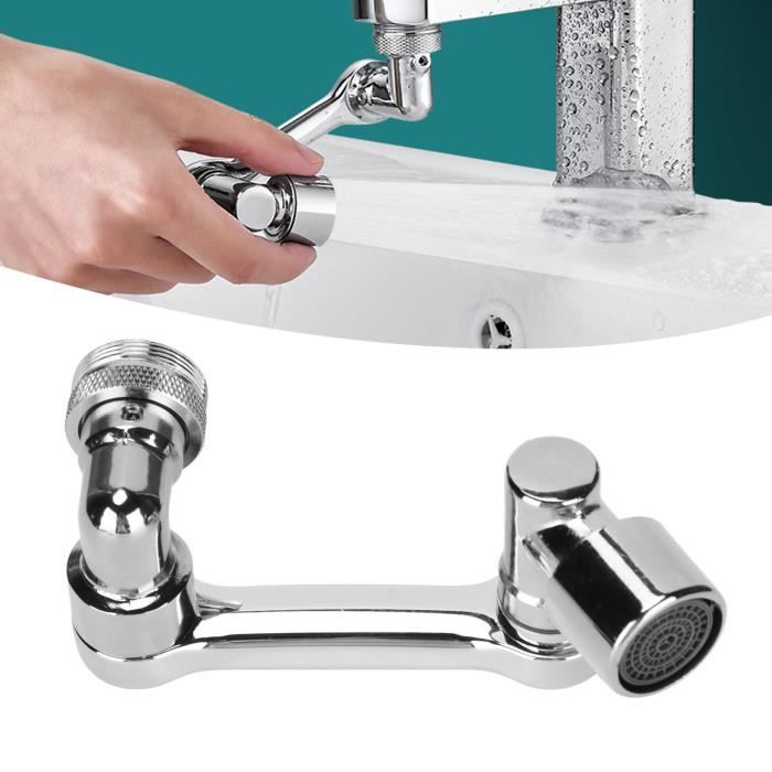 Rallonge de robinet avec 2 modes de sortie d'eau, aérateur de robinet  pivotant à 1080 degrés, aérateur de robinet universel, rallonge de robinet  pivotante pour salle de bain, évier de cuisine, pulvérisateur