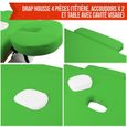 Drap housse de protection 4 pièces en éponge pour table de massage - Vert - Vivezen-1
