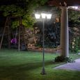 Lampadaire de jardin solaire LED 3 abat-jours - Outsunny-1