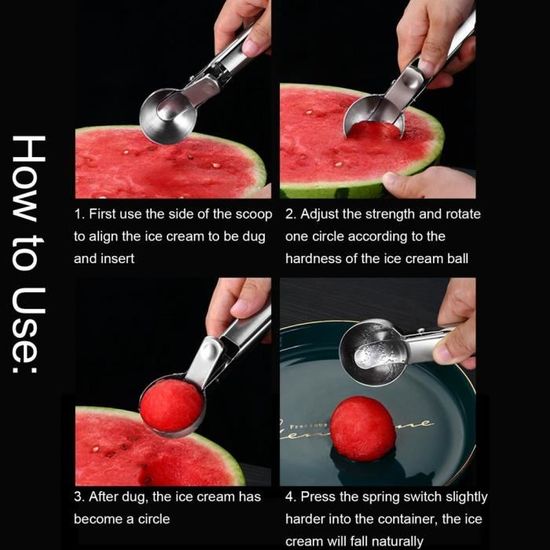 The Baller™ Cuillère à Crème Glacée, En Acier Inoxydable - Full Circle