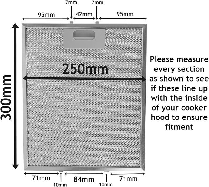 Filtre à Graisse Métallique 230x260 Mm Pour Hotte - Compatible Grandes Marques