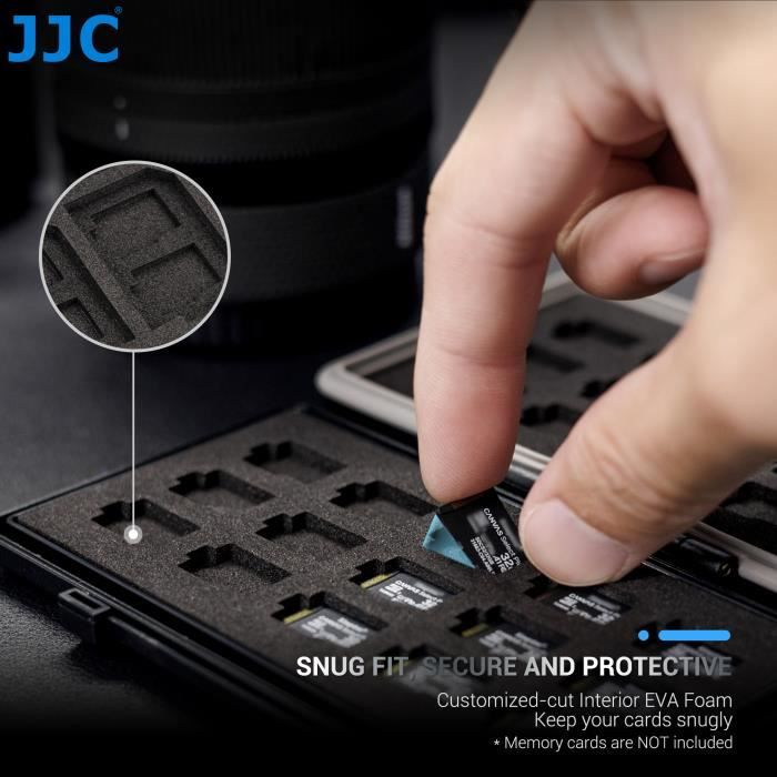 JJC - Boite de rangement étanche cartes mémoire -12x SD