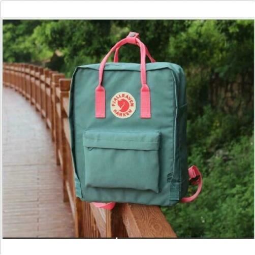 Fjallraven Sac dos Femme Homme 45cm 20L AQUA VERT BANDE ROSE Vinylon Voyage Travail Randonn e Sport cole Coll ge Unisexe