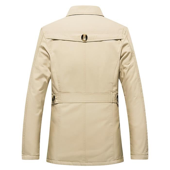 IXII Veste Légère Été Homme En Coton Et Lin - Blazer Décontracté 3 Boutons - Couleur Unie