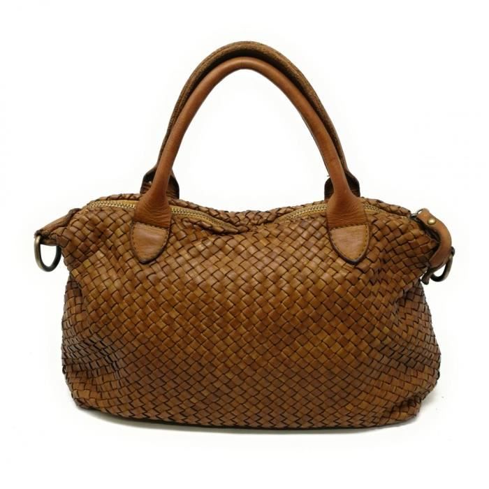 Sac en cuir tressé hotsell