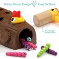 Jeu Magnétique Montessori - Oiseau à Nourrir avec Insectes - Jouet Éducatif pour Enfant de 2 à 4 Ans-2