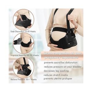 Ceinture De Soutien Du Bassin Et Lombaire Salorie - Noire, Unisexe, Neuve