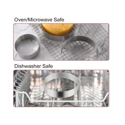 Lot De 3 Cercles à Gâteau En Acier Inoxydable 10/15/20 Cm - Cadres De Cuisson En Forme De Cœur