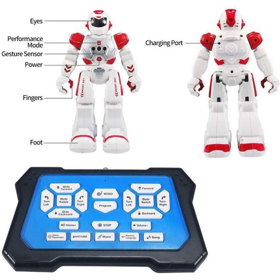 Robot Dinosaure RC Fisca – Interactif, Marche, Danse, Chante, Mode Combat, Programmation, Tir De Balles, Cadeau Pour Enfants 5-10 Ans