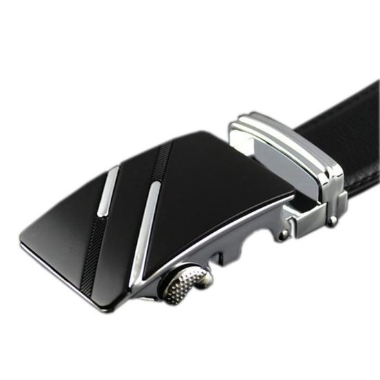 Ceinture en cuir de vachette Broche en alliage métallique Luxe 105 cm
