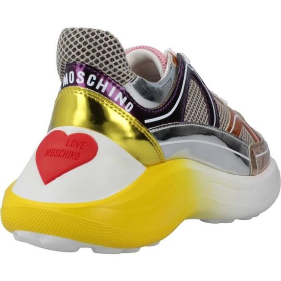 Basket Love moschino 135493 Blanc 41 LOVE MOSCHINO Femme Synthetique Lacets Blanc Cdiscount Chaussures