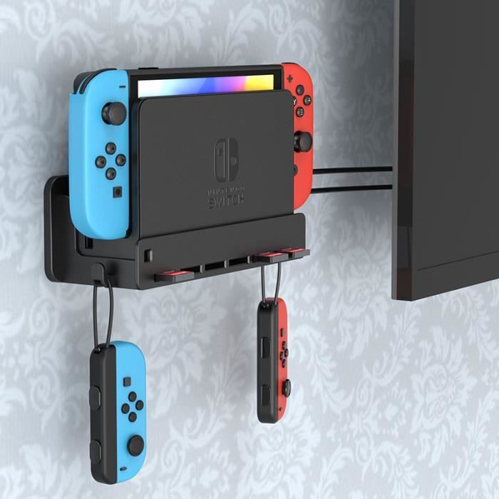 Noir-Support Mural Oled Pour Nintendo Switch, Avec 6 Emplacements Et 2  Crochets, Pour Ranger En Toute Sécurit - Cdiscount Informatique