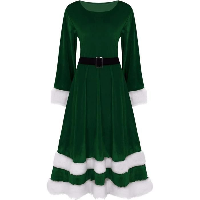 Robe Velours Vintage Noël Femme - Élégance Et Confort