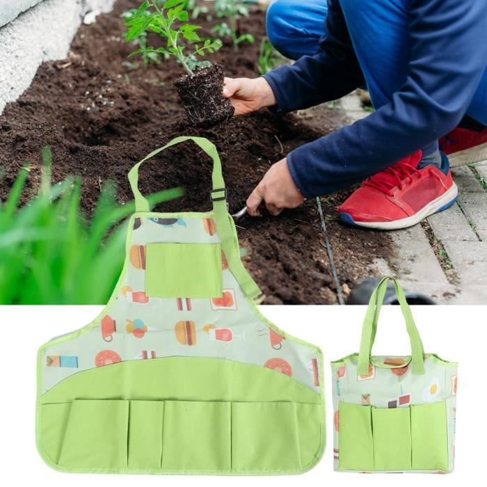 LYUMO Tablier pour enfants, tablier de travail de jardin portable pour  enfants avec sac fourre-tout de rangement pour outils, accessoire de  jardinage, fourniture de jardin 