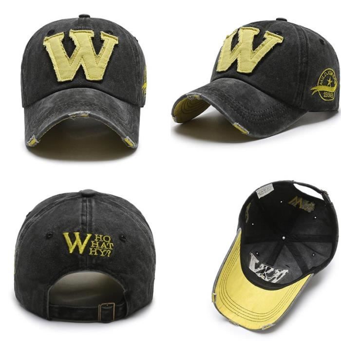 Homme Casquette De Baseball Chapeau De Soleil Casquette Noir Vin