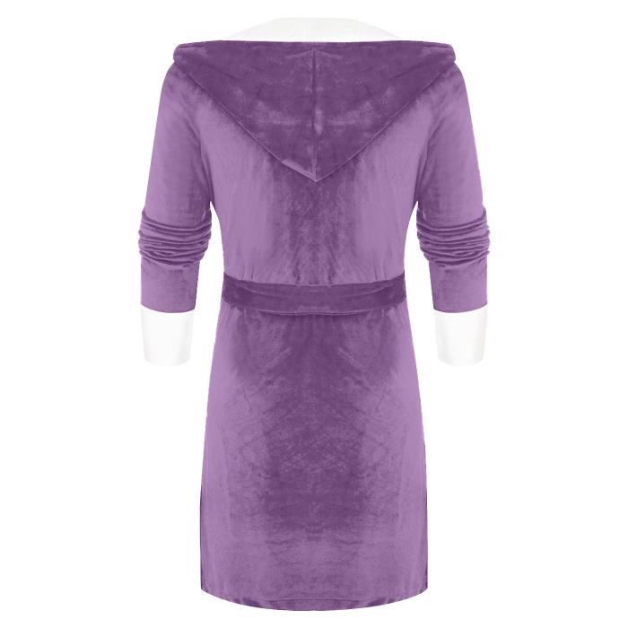 Oksun Peignoir Long Femme à Capuche En Polaire Ultra Doux Et Moelleux – Robe De Chambre Chaleureuse Pour Hiver