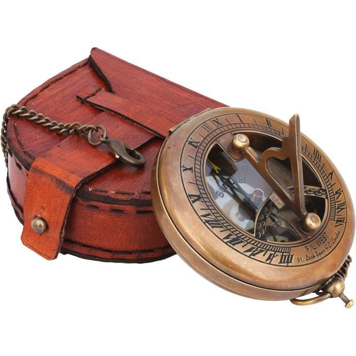 Compas boussole maritime décoration laiton bateau style antique
