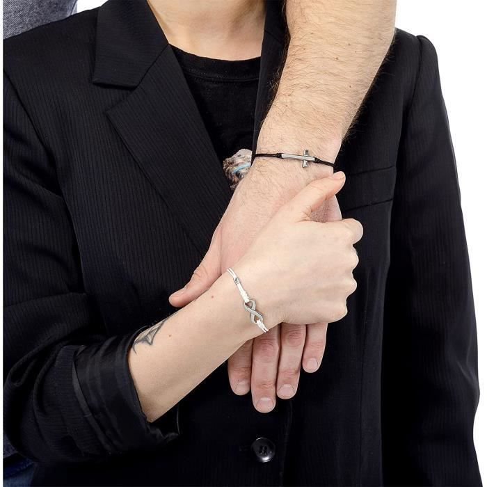 Bracelet Infini Wind Passion en Corde Fine et Fermeture Argentee Achat Vente bracelet gourmette Bracelet Infini Wind Passion en Corde Fine et Fermeture Argentee Mixte Argent Argente Cd