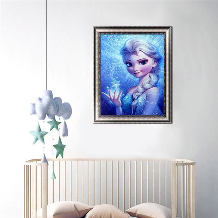 YEESAM ART Peinture de Diamant 5D, Elsa Congelé Disney DIY Diamant