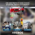 AREBOS Treuil Palan électrique | 300/600 kg | 1000W | Treuil Palan à Chaine à Levier | Treuil palan à Ascenseur levage-3