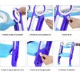 Siège de Toilette Enfant Réglable et Pliable, pour Toilette de Hauteur 38-42cm (Bleu)-3